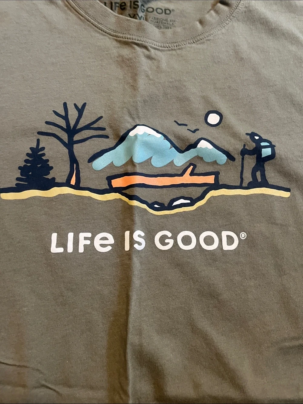 Life Is Good Olive Green Outdoor Graphic Tee - Picture 2 of 6